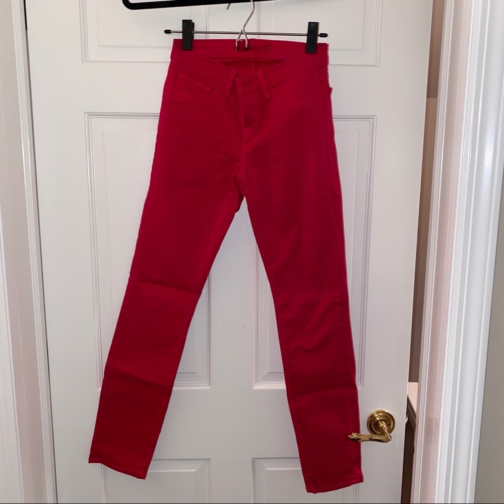 Fuschia Jbrand skinny jeans